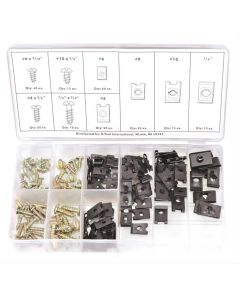 KTI00084 image(0) - K Tool International U-Clip and Screw Assortment - 170 Pieces