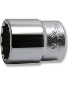 KKN4405M-24 image(0) - Ko-ken USA 4405M-24 1/2 Square Drive Socket 24 mm 12 Point Length 42 mm