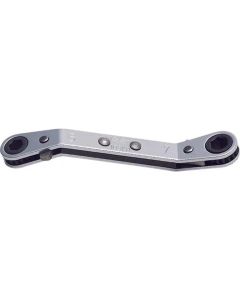 KKN103KM-10X12 image(0) - Ko-ken USA 103KM-10X12 Ratcheting Ring Wrench 10x12 mm 6 Point Length 140 mm Reversible