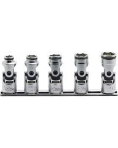 KKNRS3441M-5 image(0) - Ko-ken USA RS3441M/5 3/8 Sq. Dr. Universal, 6 Point, NUT GRIP&Acirc;&reg; Socket set,  8mm-14mm - 5 pieces