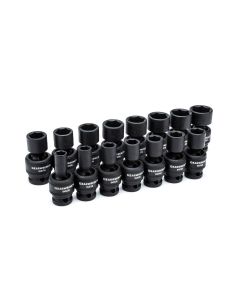 KDT84939N image(0) - GEARWRENCH 15 Piece 1/2 Inch Drive 6 Point Standard Universal Impact Metric Socket Set