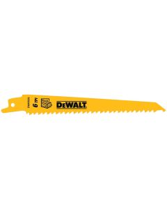 DWTDW4802B image(0) - DEWALT 6 In Reciprocating Saw Blade 6 TPI Tapered for Fast Cuts (100 Pack)