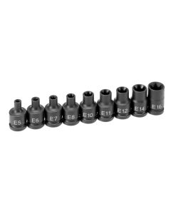 GRE1219ET image(0) - Grey Pneumatic 3/8" Drive 9 Piece External Star Impact Socket Set