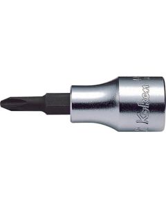 KKN4000-60-2 image(0) - Ko-ken USA 4000.60-2 1/2 Square Drive Bit Socket PH2 Length 60 mm