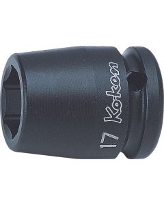 KKN14400M-15 image(0) - Ko-ken USA 14400M-15 1/2 Sq. Dr. Socket 15mm 6 point Length 38mm