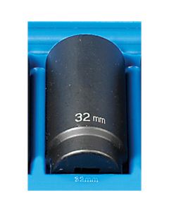 GRE2132MD image(0) - Grey Pneumatic 1/2" Drive x 32mm Deep - 12 Point Socket