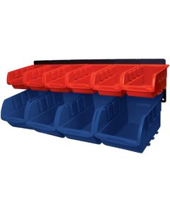 Wilmar Corp. / Performance Tool 10 Bin Wall Mount Storage Rack