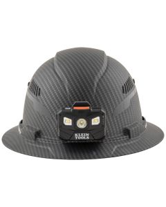 KLE60347 image(0) - Klein Tools Hard Hat, Premium KARBN&trade; Pattern, Vented Full Brim, Class C, Lamp