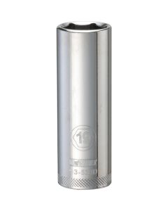 DWTDWMT93534OSP image(0) - DEWALT 6Pt 1/2-In Drive Deep Socket 19 Mm