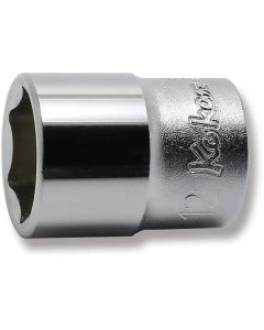 KKN2400M-12 image(0) - Ko-ken USA 2400M-12 1/4 Sq. Dr. Socket 12mm 6 point Length 22mm