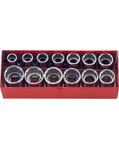 KKN4252M image(0) - Ko-ken USA 4252M 1/2 Sq. Dr. 13 Piece 12-Point Metric Socket set  10-22mm