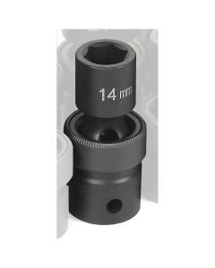 GRE2014UM image(0) - Grey Pneumatic 1/2" Drive x 14mm Standard Universal Socket
