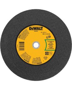 DWTDWA8036 image(0) - DEWALT 12 In x 1/8 in Aluminum Oxide Abrasive Chop / Cut-Off Blade with 1 in Arbor For Concrete & Masonry Cutting (1 Pack)