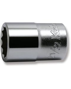 KKN4405A-21-32 image(0) - Ko-ken USA 4405A-21/32 1/2 Square Drive Socket 21/32 12 Point Length 37 mm