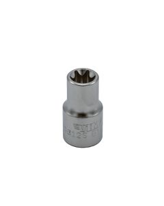 VIMVS612S image(0) - VIM Tools E12 TORX Socket, 3/8 Inch Square Drive, Satin Chrome