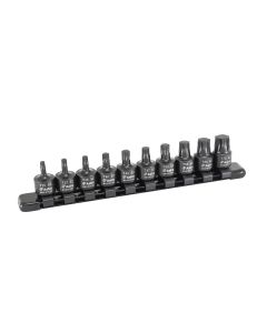 AST94410T image(0) - Astro Pneumatic 10PC 3/8" Drive Nano Impact Torx Bit Sockets