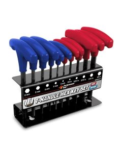 WLMW80277 image(0) - Wilmar Corp. / Performance Tool 10 Piece SAE/Metric T-Handle Hex Key Set