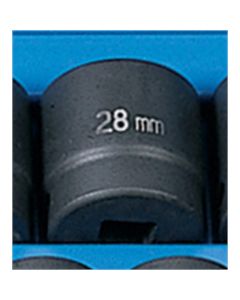 GRE2028M image(0) - Grey Pneumatic 1/2" Drive x 28mm Standard Socket