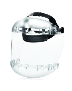 SRWS38410 image(0) - Sellstrom Face Shield - 380 Series &ldquo;MAX LIGHT&rdquo; - 6.5" x 19.5" x 0.040" Window - Clear - Ratcheting Headgear - Dual Crown