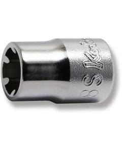 KKN3400LH-8S image(0) - Ko-ken USA 3400LH-8S 3/8 Square Drive Socket 8S Length 26 mm