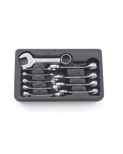 KDT81905 image(0) - GEARWRENCH 10 Piece 12 Point Stubby Combination SAE Wrench Set