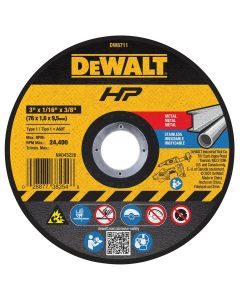 DWTDW8711P3 image(0) - DeWalt 3 Inch Bonded Metal Cutting Wheels - 3 Pack