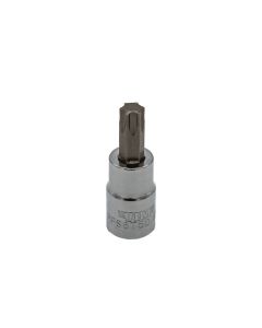 VIMPFS6T50 image(0) - VIM Tools T50 TORX, Gun Metal Gray Bit, Satin Chrome 3/8 Inch Square Drive Bit Holder