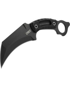 CRK2630 image(0) - CRKT (Columbia River Knife) Du Hoc SK-5 Powder Coat Plain Blade Fixed Blade Knife with Sheath G10 Handle - Black