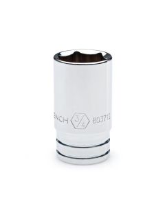 KDT80124S-06 image(0) - GearWrench 1/4 Inch Drive 6 Point Mid Length SAE Socket 9/16 Inch