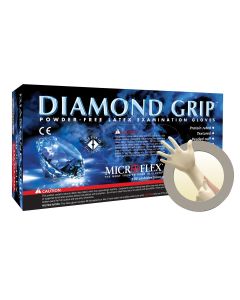 MFXMF300M image(0) - Microflex Diamond Grip MF-300 PF Latex Gloves Medium - 100 Pack