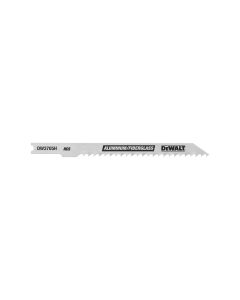 DWTDW3705H image(0) - DEWALT 4-Inch 8 Tpi Fast Clean Hcs U-Shank Cut Aluminum And Fiberglass Jig Saw Blade (5-Pack)