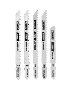 DWTDW3795H image(0) - DEWALT Jigsaw Blades Set, T-Shank, 5-Piece