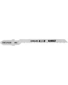 DWTDW3765H image(0) - DEWALT 3-Inch 12 Tpi Trim/Coping Hcs T-Shank Jig Saw Blade (5-Pack)