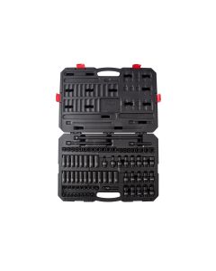 SUN3887 image(1) - SUNEX 3/8" Drive SAE & Metric 6 Point Standard & Deep with Universal Sockets, Star & External Star Bit 87-Piece Master Impact Socket Set