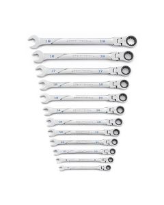 KDT86229 image(0) - GEARWRENCH 12 Piece 120XP Universal Spline XL Flex Head Ratcheting Combination Metric Wrench Set