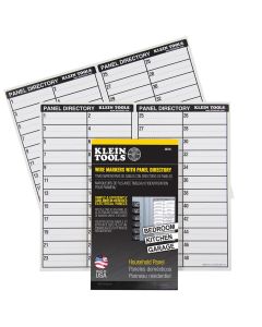 KLE56253 image(0) - Klein Tools Wire Marker Book, Black Letters, Numbers, and Symbols