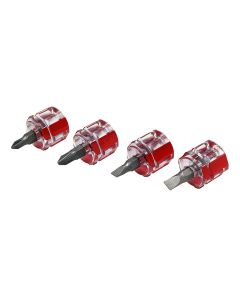 WLMW80004 image(0) - Wilmar Corp. / Performance Tool 4 Piece Mini Stubby Screwdriver Set