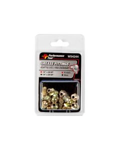 WLMW54244 image(0) - Wilmar Corp. / Performance Tool 10 pk. 1/4-28 90 Deg. Grease Fitting