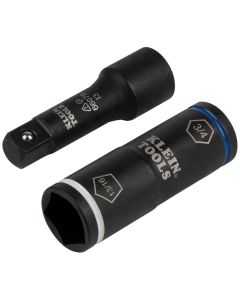 KLE66080 image(0) - Klein Tools 2-in-1 Penta/Hex Flip Socket with Adapter