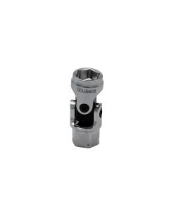 VIMDDSUJM409 image(0) - VIM Tools 9 mm 6 Point Dual Drive Stubby UJ Metric Socket - 1/4 Inch X 11 mm Drive