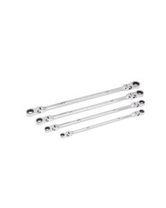 KDT86831 image(0) - GEARWRENCH 4 Piece 90-Tooth 12 Point SAE GearBox Double Flex Ratcheting Wrench Set