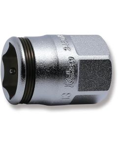 KKN3450MH-13 image(0) - Ko-ken USA 3450MH-13 3/8 Square Drive Socket 13 mm Nut Grip Length 26 mm Outer Hex 17 mm