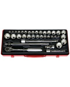 KKN4279AM image(0) - Ko-ken USA 4279AM 1/2 Sq. Dr. Socket set   12 point   38 pieces