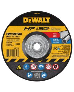 DWTDW8426H image(0) - DEWALT Metal Cutting Wheel, 5/8-11 Arbor, 6-Inch By 0.045-Inch