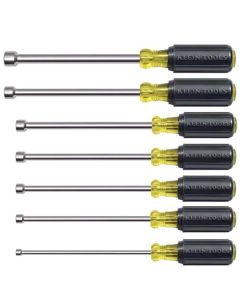 KLE647M image(0) - Klein Tools Nut Driver Set, Magnetic Nut Drivers, 6-Inch Shafts, 7-Piece