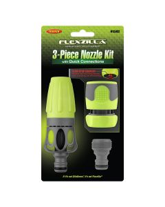 LEGHFZGAK02 image(0) - Legacy Manufacturing Flexzilla Garden Hose Nozzle Kit, 3-Piece, ZillaGreen