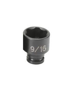 GRE918RS image(0) - Grey Pneumatic 1/4" Surface Drive x 9/16" Standard  Socket