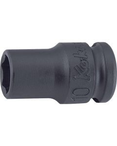 KKN13401M-22 image(0) - Ko-ken USA 13401M-22 3/8 Sq. Dr. Socket 22mm 6 point Length 32mm Thin walled