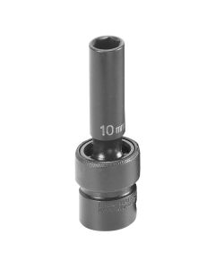 GRE1010UMD image(0) - Grey Pneumatic 3/8" Drive x 10mm Deep Universal Socket 6 Point - Black