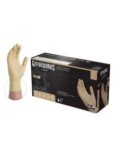 AMXILHD48100 image(0) - Gloveworks XL HD P/F Textured Latex Gloves (100 Gloves/Box)